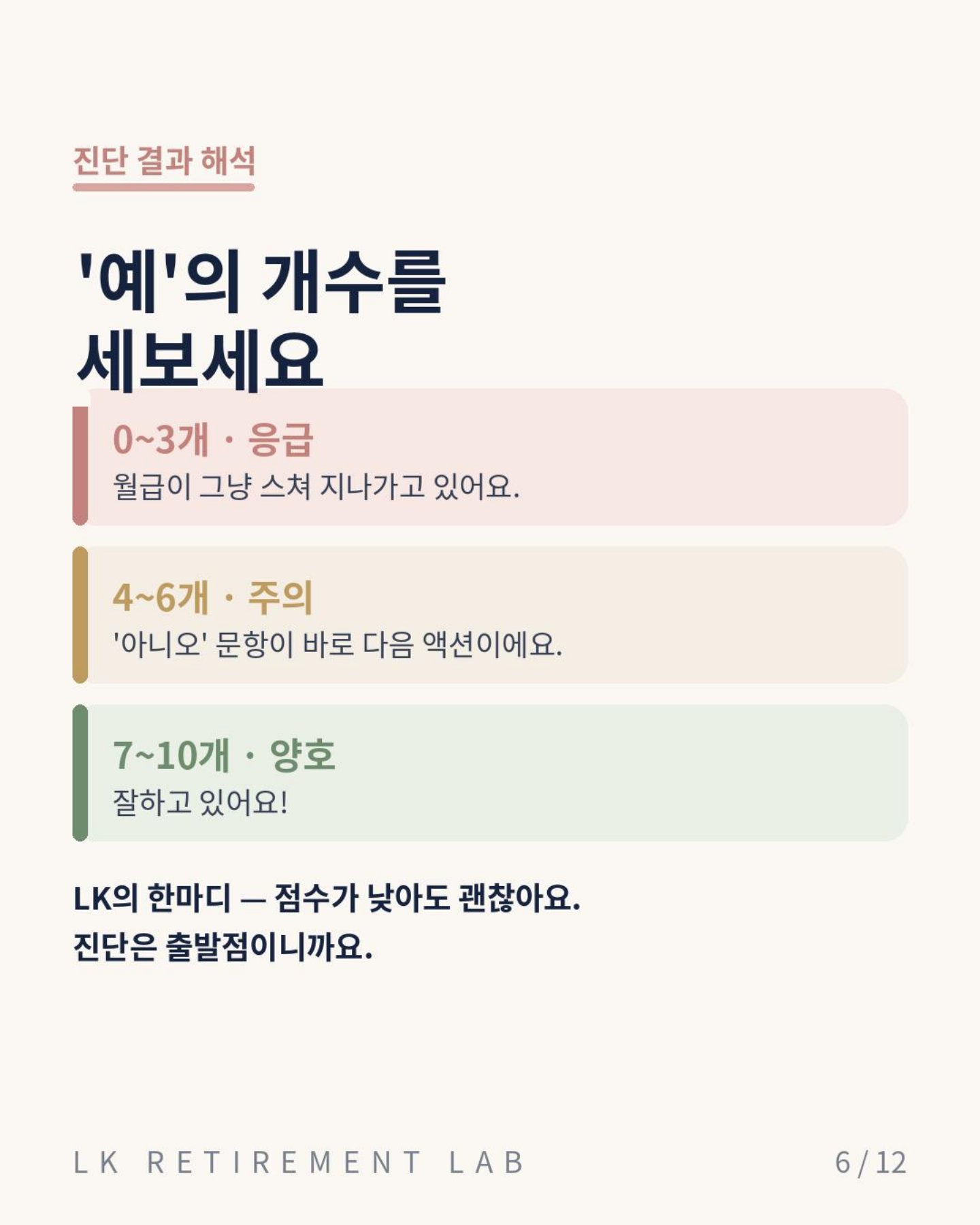 진단 결과 해석